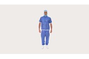 lege iført BARRIER Clean Air Suit forfra